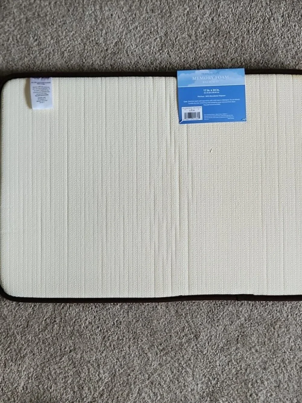 Tranquility Luxurious Memory Foam Brown Bath Mat size 17